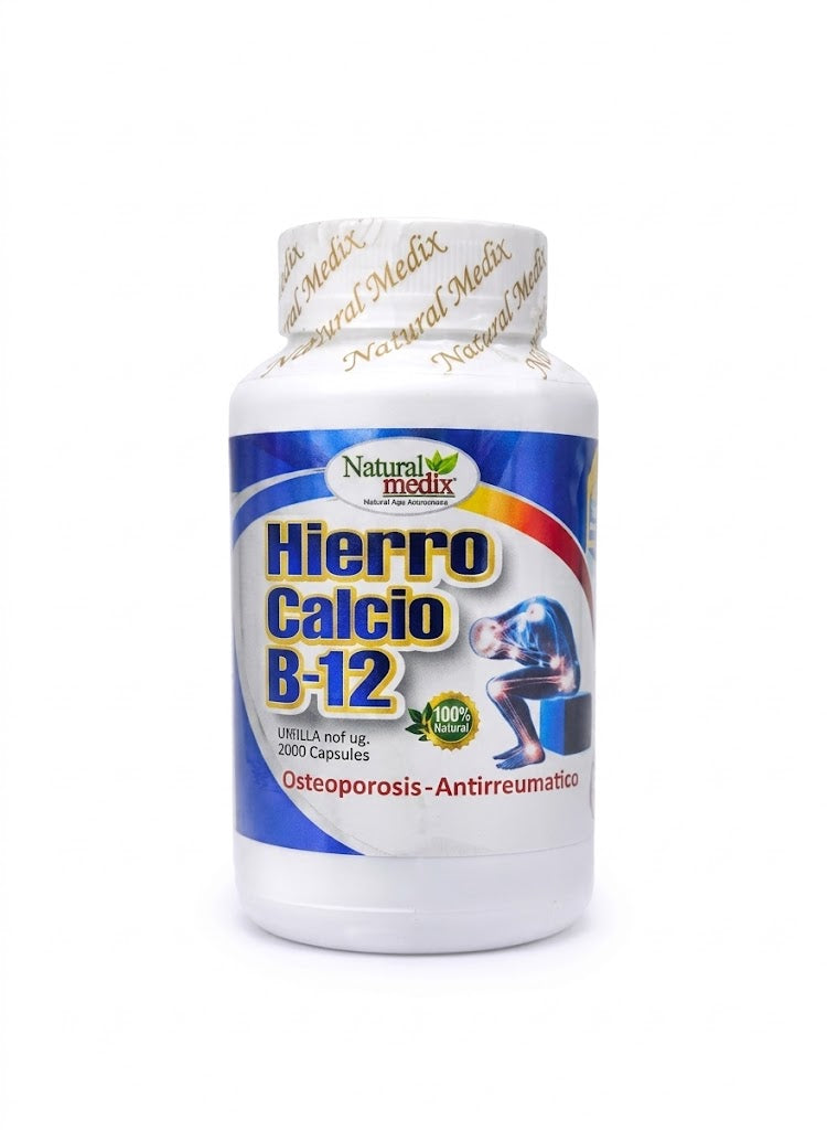 HIERRO-CALCIO-B12 CAPS X100 NATURAL MEDIX — SKU 000840