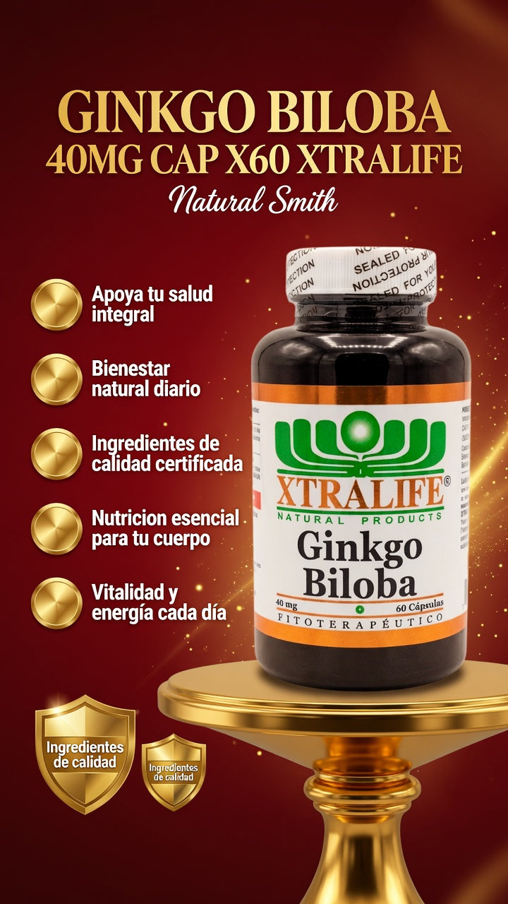 GINKGO BILOBA 40MG CAP X60 XTRALIFE ia_2