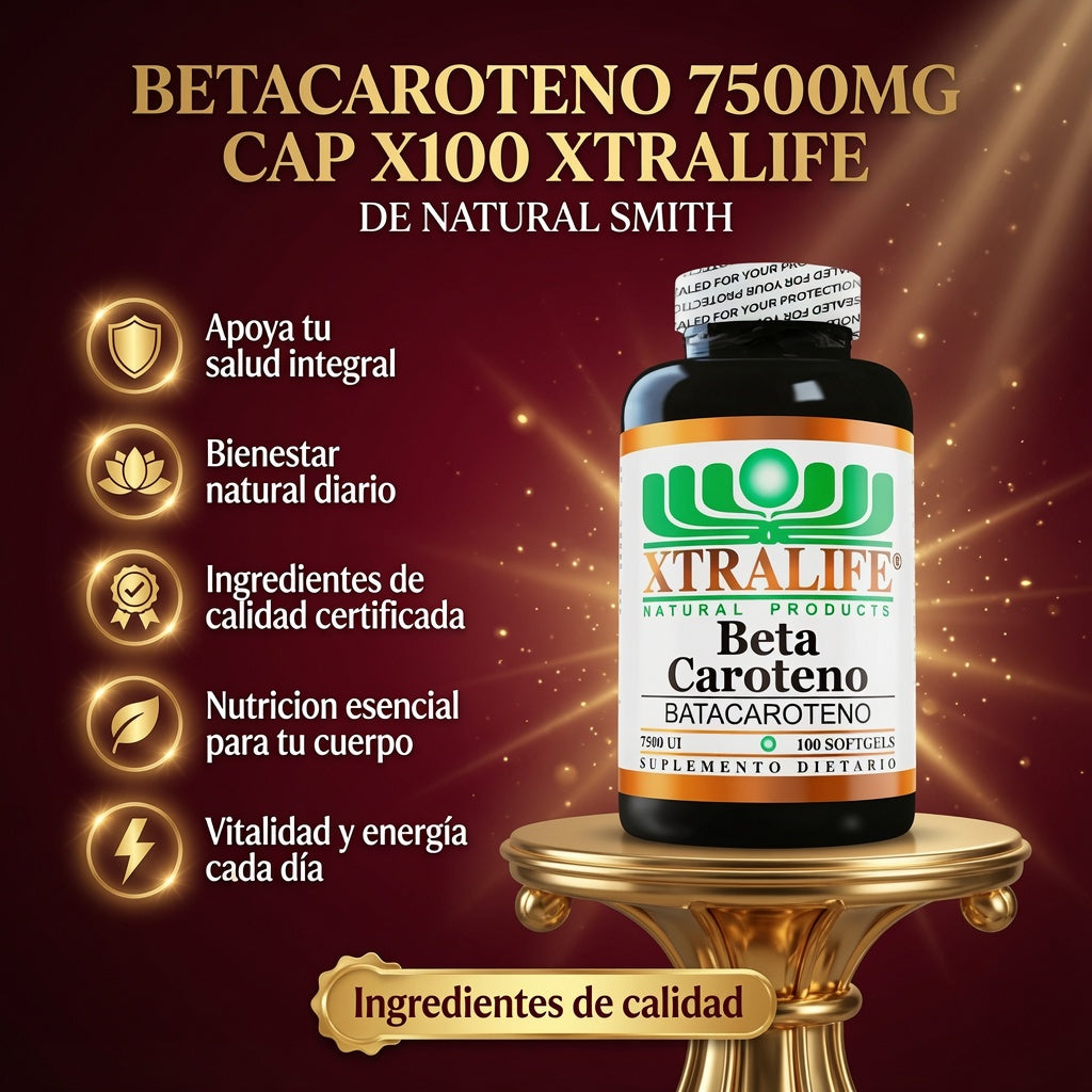 BETACAROTENO 7500MG CAP X100 XTRALIFE ia_2