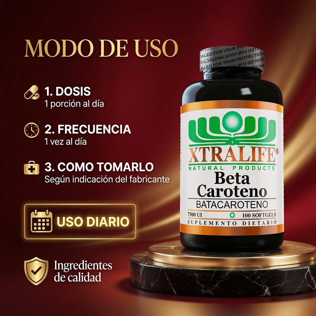 BETACAROTENO 7500MG CAP X100 XTRALIFE ia_4