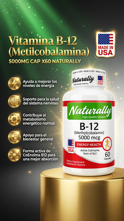 B-12 METHYLCOBALAMINA 5000MG CAP X60 NATURALLY ia_2