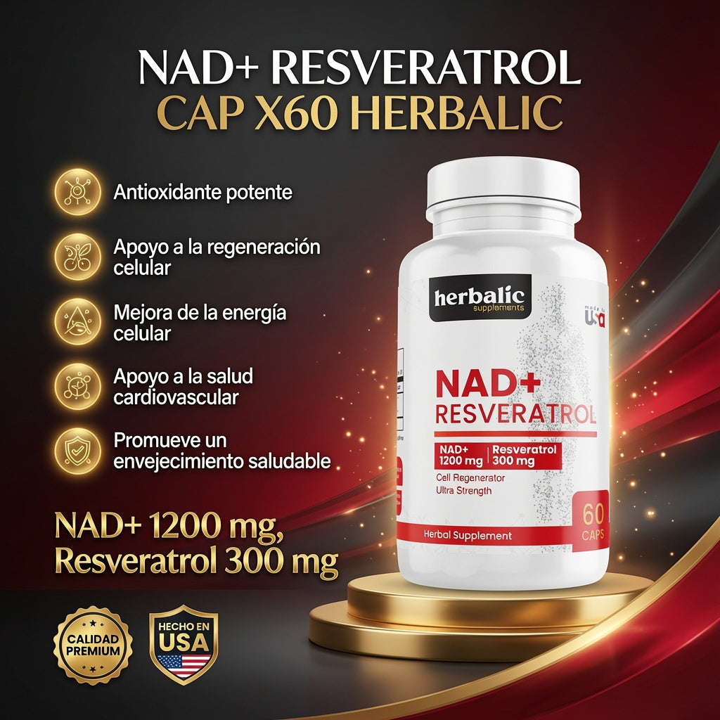 NAD+ RESVERATROL CAP X60 HERBALIC ia_2