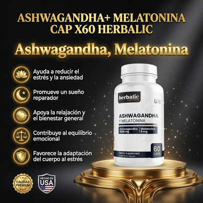 ASHWAGANDHA+ MELATONINA CAP X60 HERBALIC ia_2
