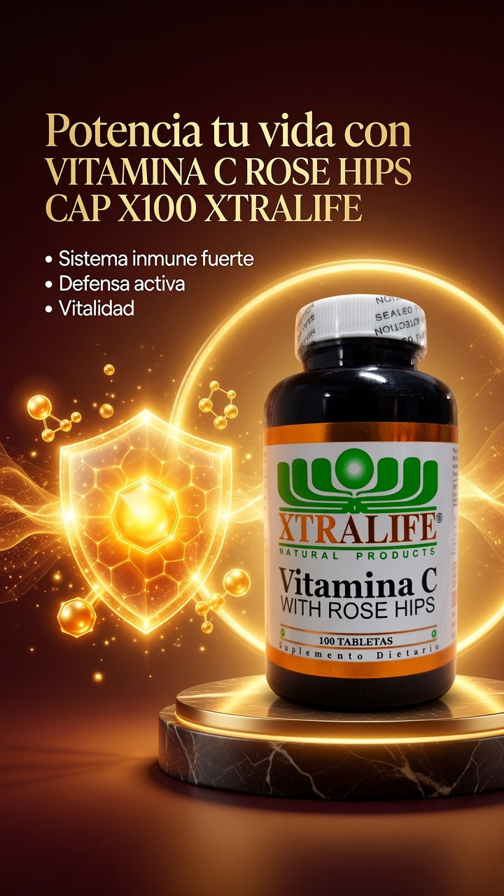 VITAMINA C ROSE HIPS CAP X100 XTRALIFE ia_3