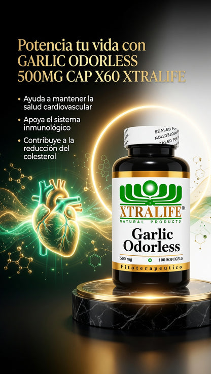 GARLIC ODORLESS 500MG CAP X60 XTRALIFE ia_3