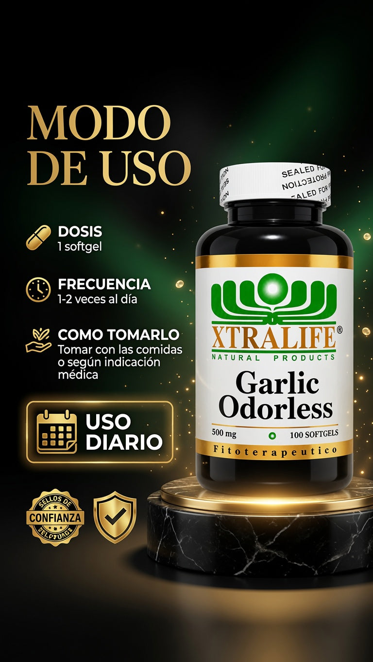 GARLIC ODORLESS 500MG CAP X60 XTRALIFE ia_4