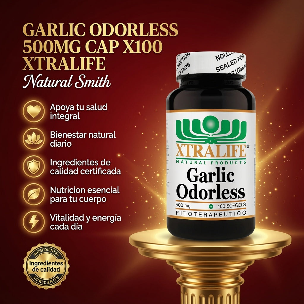 GARLIC ODORLESS 500MG CAP X100 XTRALIFE ia_2