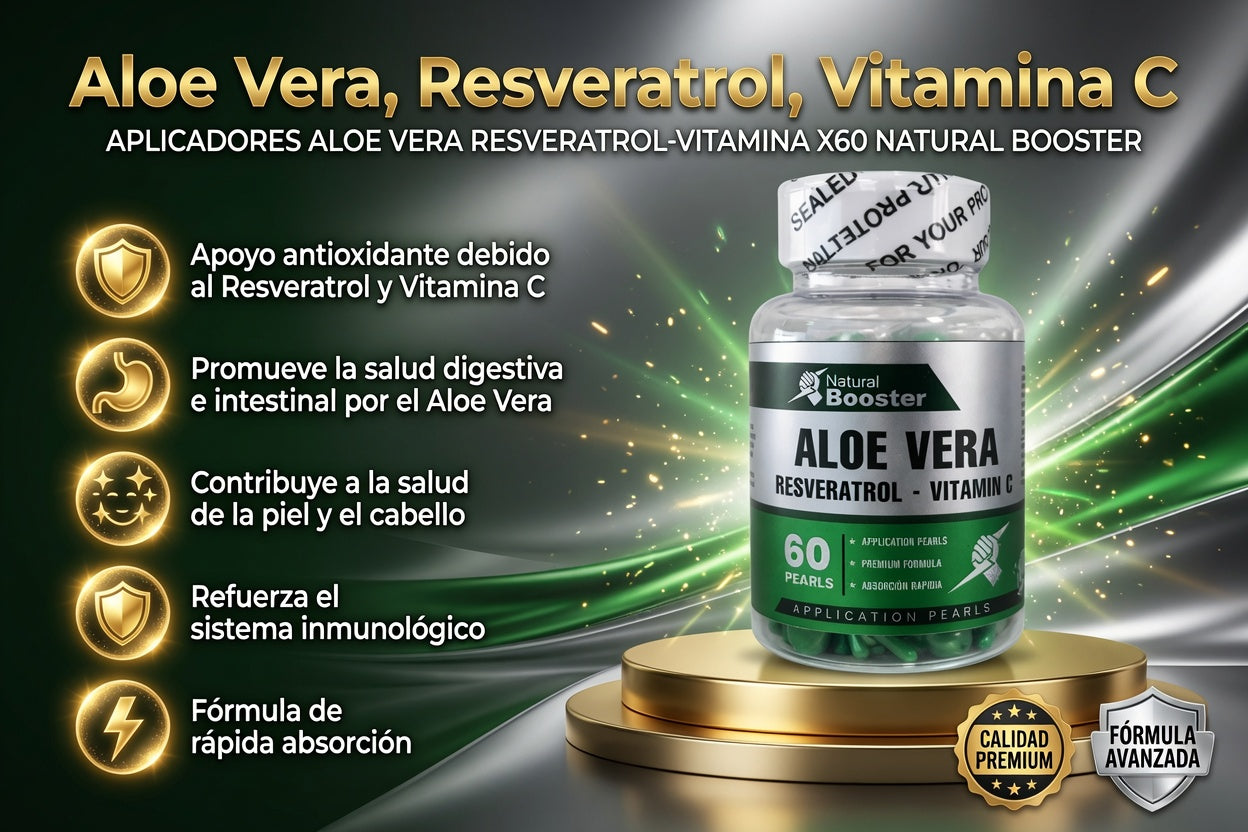 APLICADORES ALOE VERA RESVERATROL-VITAMINA X60 NATURAL BOOSTER ia_2