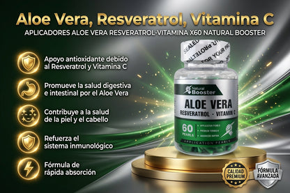 APLICADORES ALOE VERA RESVERATROL-VITAMINA X60 NATURAL BOOSTER ia_2