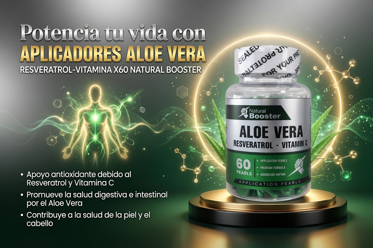 APLICADORES ALOE VERA RESVERATROL-VITAMINA X60 NATURAL BOOSTER ia_3