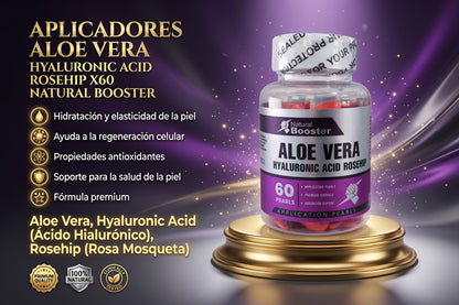 APLICADORES ALOE VERA HYALURONIC ACID ROSEHIP X60 NATURAL BOOSTER ia_2