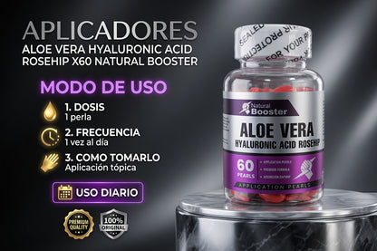 APLICADORES ALOE VERA HYALURONIC ACID ROSEHIP X60 NATURAL BOOSTER ia_4