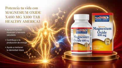 MAGNESIUM OXIDE X400 MG X100 TAB HEALTHY AMERICA3 ia_3