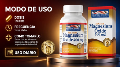 MAGNESIUM OXIDE X400 MG X100 TAB HEALTHY AMERICA3 ia_4