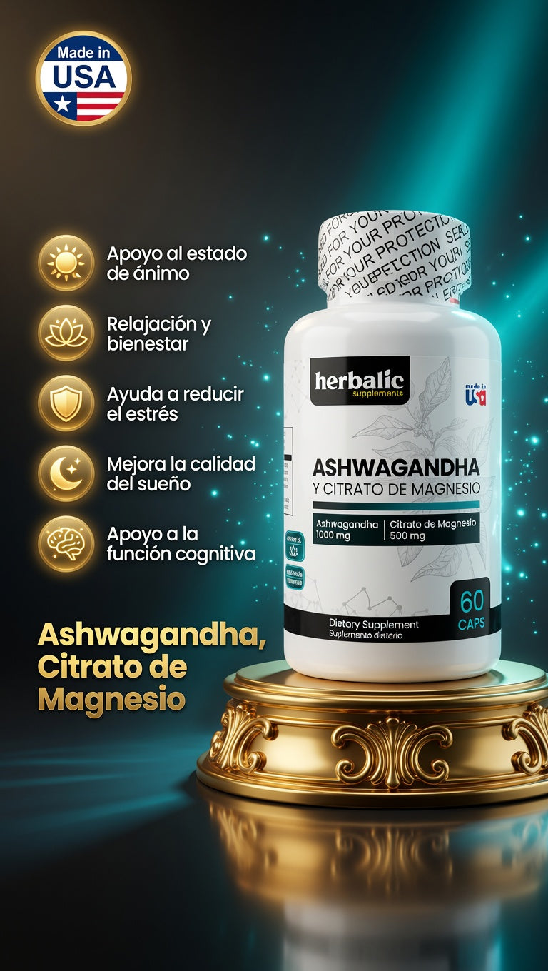 ASHWAGANDHA Y CITRATO DE MAGNESIO CAP X60 HERBALIC ia_2