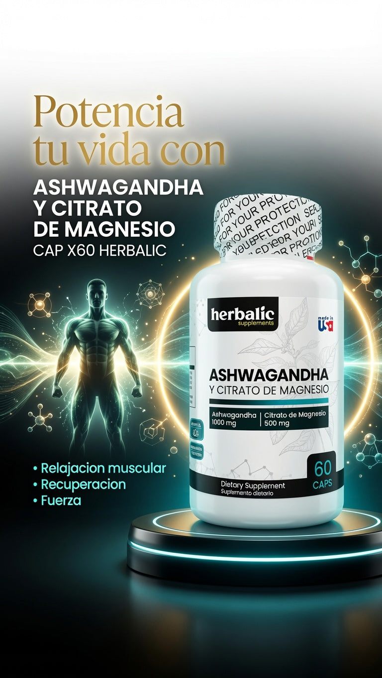 ASHWAGANDHA Y CITRATO DE MAGNESIO CAP X60 HERBALIC ia_3