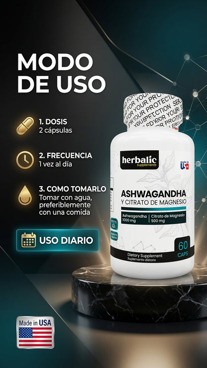 ASHWAGANDHA Y CITRATO DE MAGNESIO CAP X60 HERBALIC ia_4