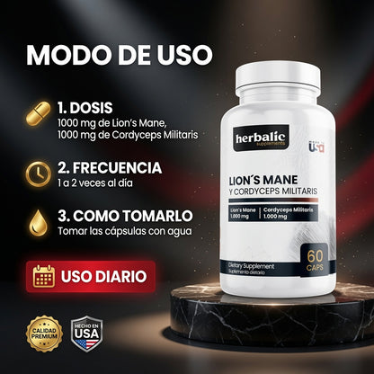 LIONS MANE Y CORDYCEPSMILITARIS CAP X60 HERBALIC ia_4
