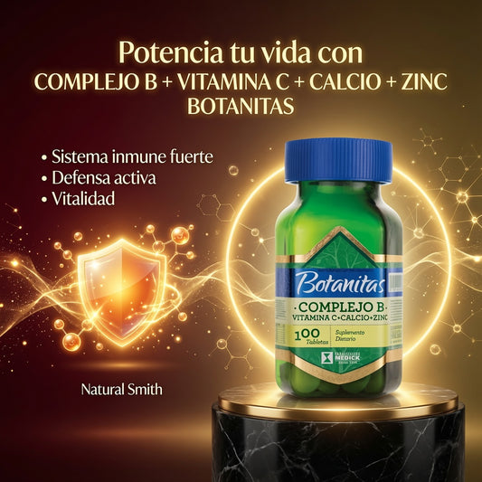 COMPLEJO B + VITAMINA C + CALCIO + ZINC BOTANITAS ia_3