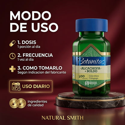 ALCACHOFA + BOLDO CAPSULAS X100 BOTANITAS ia_4