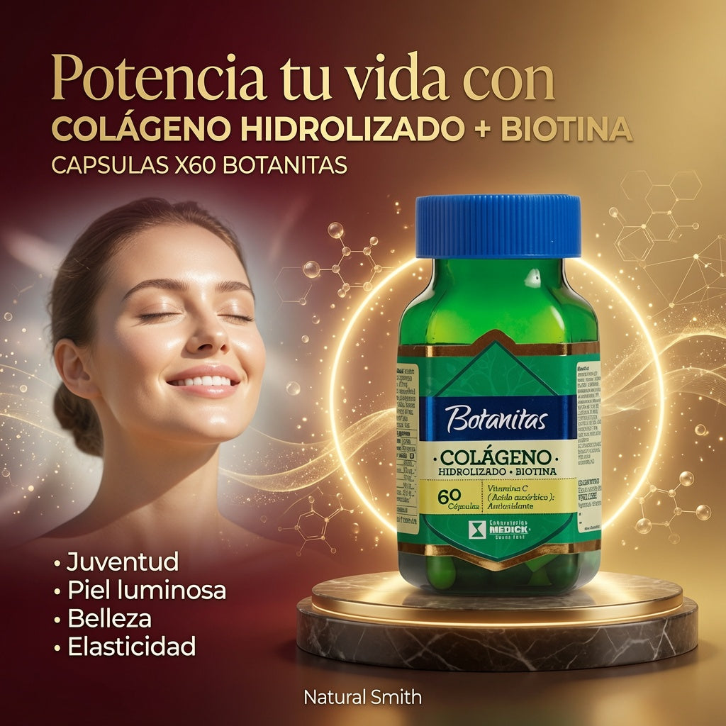 COLAGENO HIDROLIZADO + BIOTINA CAPSULAS X60 BOTANITAS ia_3
