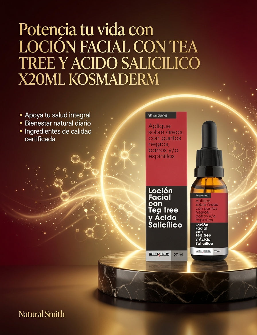 LOCION FACIAL CON TEA TREE Y ACIDO SALICILICO X20ML KOSMADERM ia_3
