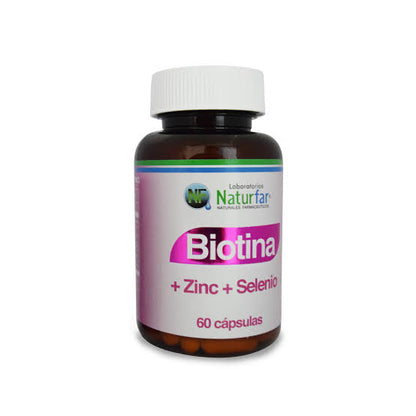 BIOTINA+ZINC+SELENIO X60 CAPS. NATURFAR principal
