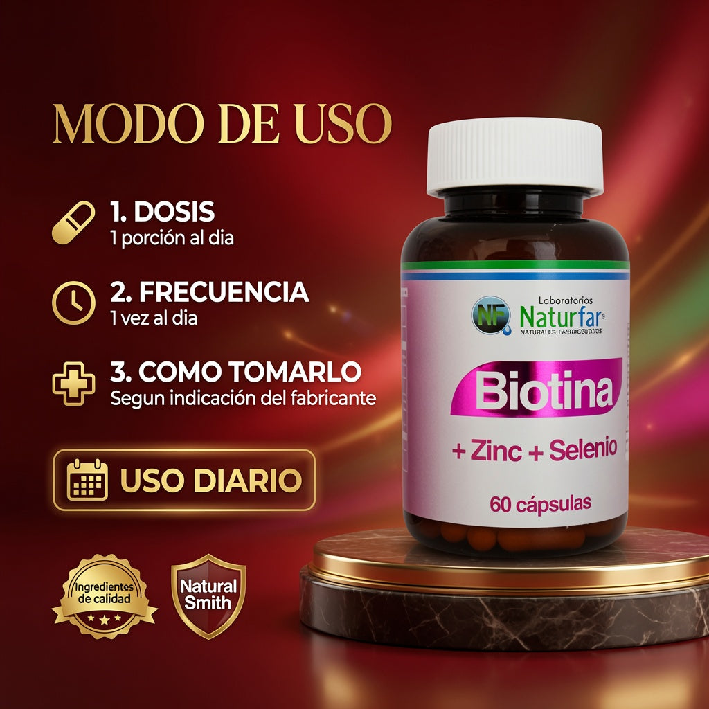 BIOTINA+ZINC+SELENIO X60 CAPS. NATURFAR ia_4