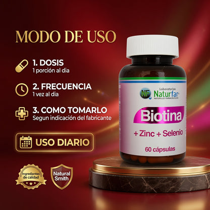 BIOTINA+ZINC+SELENIO X60 CAPS. NATURFAR ia_4