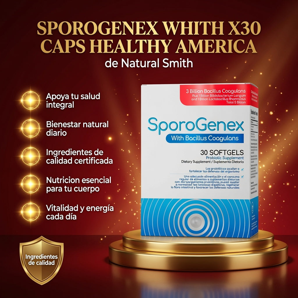 SPOROGENEX WHITH X30 CAPS HEALTHY AMERICA ia_2