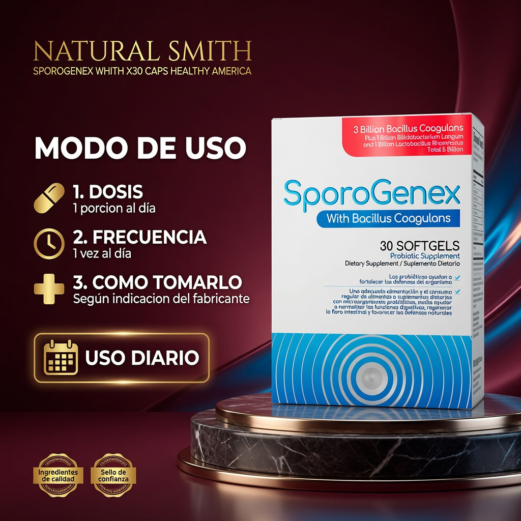 SPOROGENEX WHITH X30 CAPS HEALTHY AMERICA ia_4