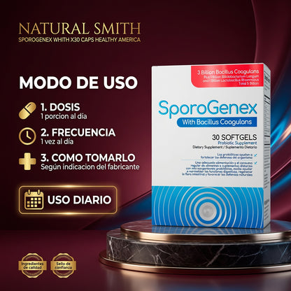 SPOROGENEX WHITH X30 CAPS HEALTHY AMERICA ia_4