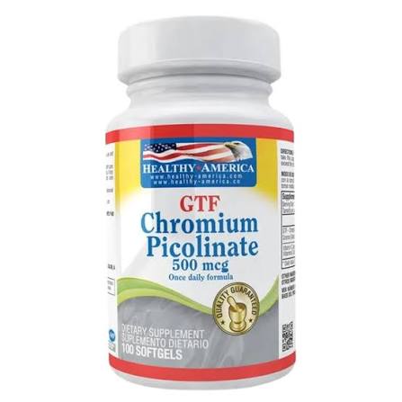 GTF CHROMIUM 500 MG X100 CAP HEALTHY AMERICA principal