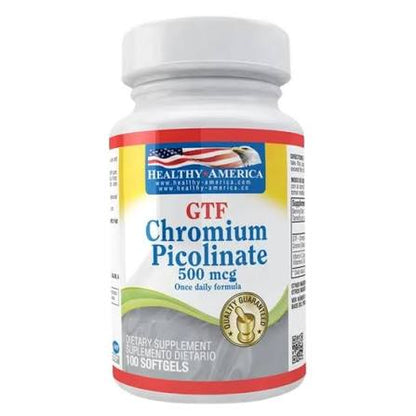 GTF CHROMIUM 500 MG X100 CAP HEALTHY AMERICA principal
