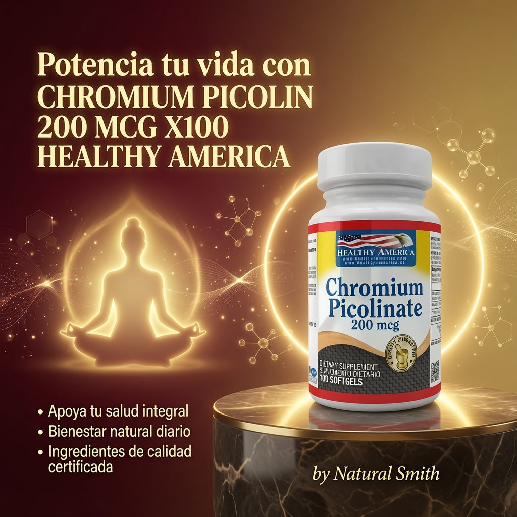 CHROMIUM PICOLIN 200 MCG X100 HEALTHY AMERICA ia_3