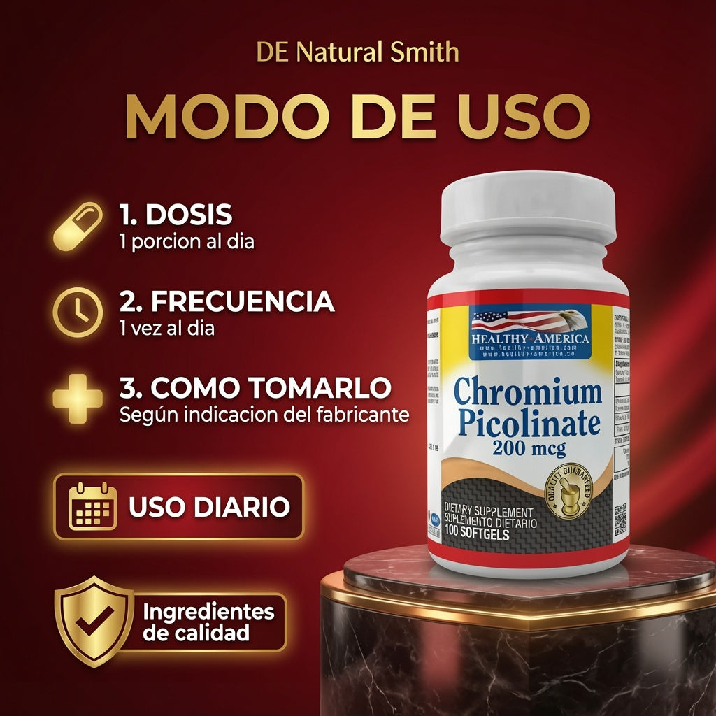 CHROMIUM PICOLIN 200 MCG X100 HEALTHY AMERICA ia_4