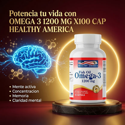 OMEGA 3 1200 MG X100 CAP HEALTHY AMERICA ia_3