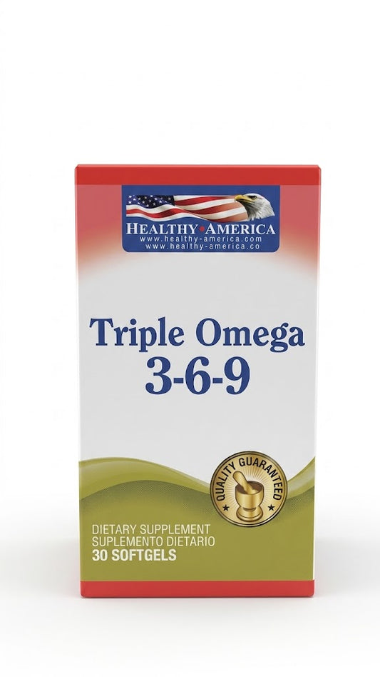 Triple Omega 3--6-9 x30 cáps. Healthy America — SKU 000986