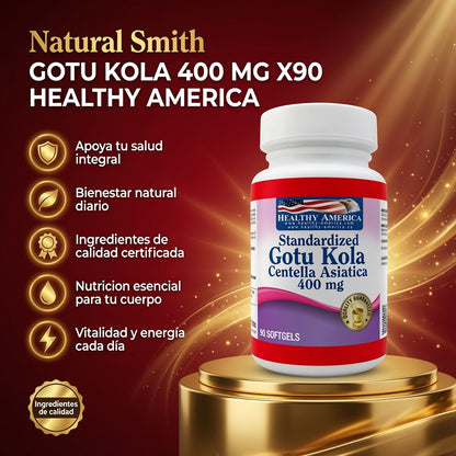 GOTU KOLA 400 MG X90 HEALTHY AMERICA ia_2