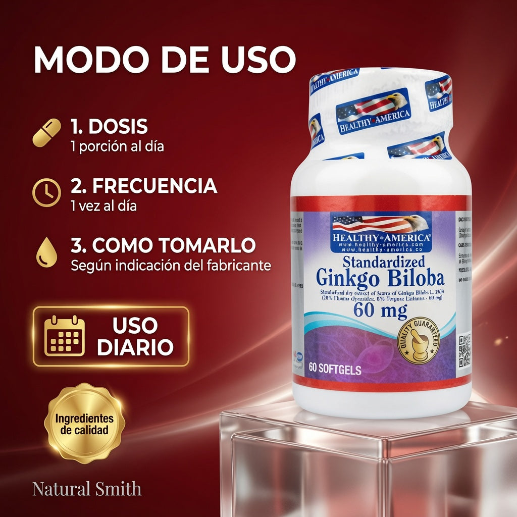 GINKGO BILOBA 60MG X60 HEALTHY AMERICA ia_4