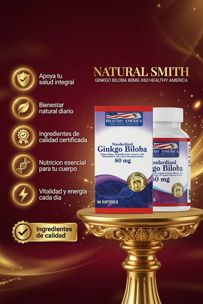 GINKGO BILOBA 80MG X60 HEALTHY AMERICA ia_2