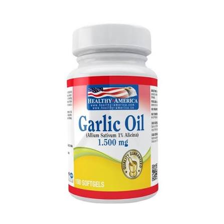 GARLIC OIL X1500 MG X100 CAPS HEALTHY AMERICA principal