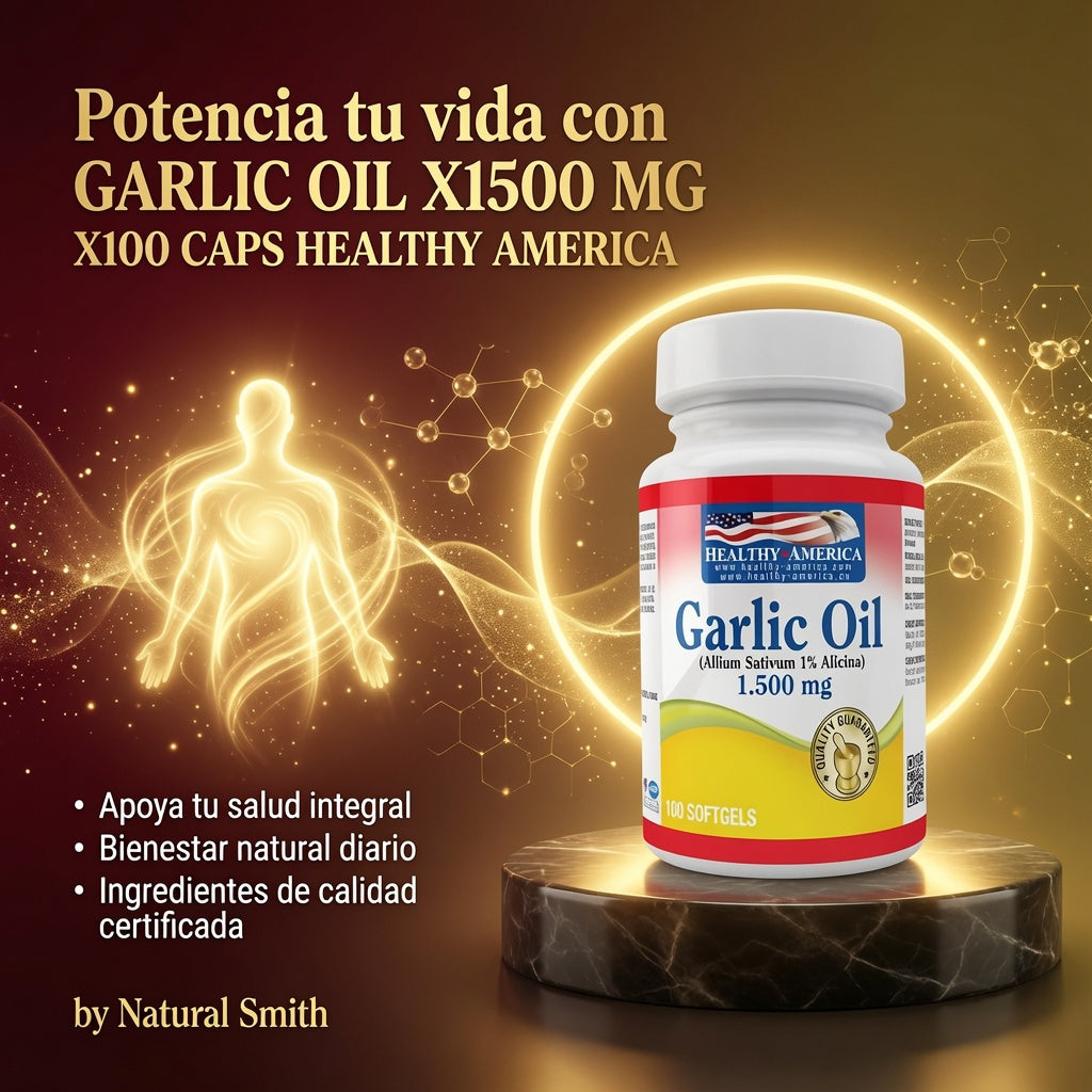 GARLIC OIL X1500 MG X100 CAPS HEALTHY AMERICA ia_3