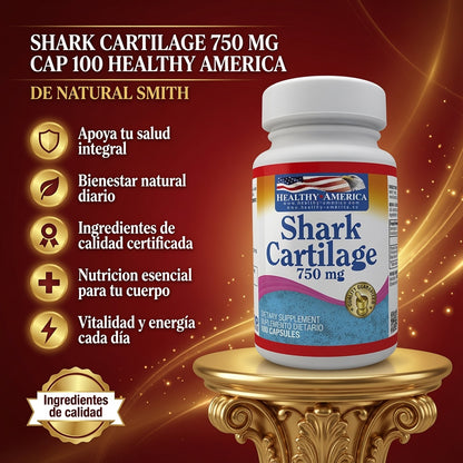 SHARK CARTILAGE 750 MG CAP 100 HEALTHY AMERICA ia_2