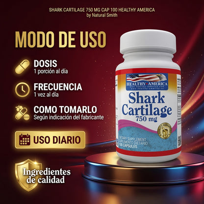 SHARK CARTILAGE 750 MG CAP 100 HEALTHY AMERICA ia_4