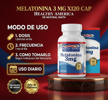 MELATONINA 3 MG X120 CAP HEALTHY AMERICA ia_4
