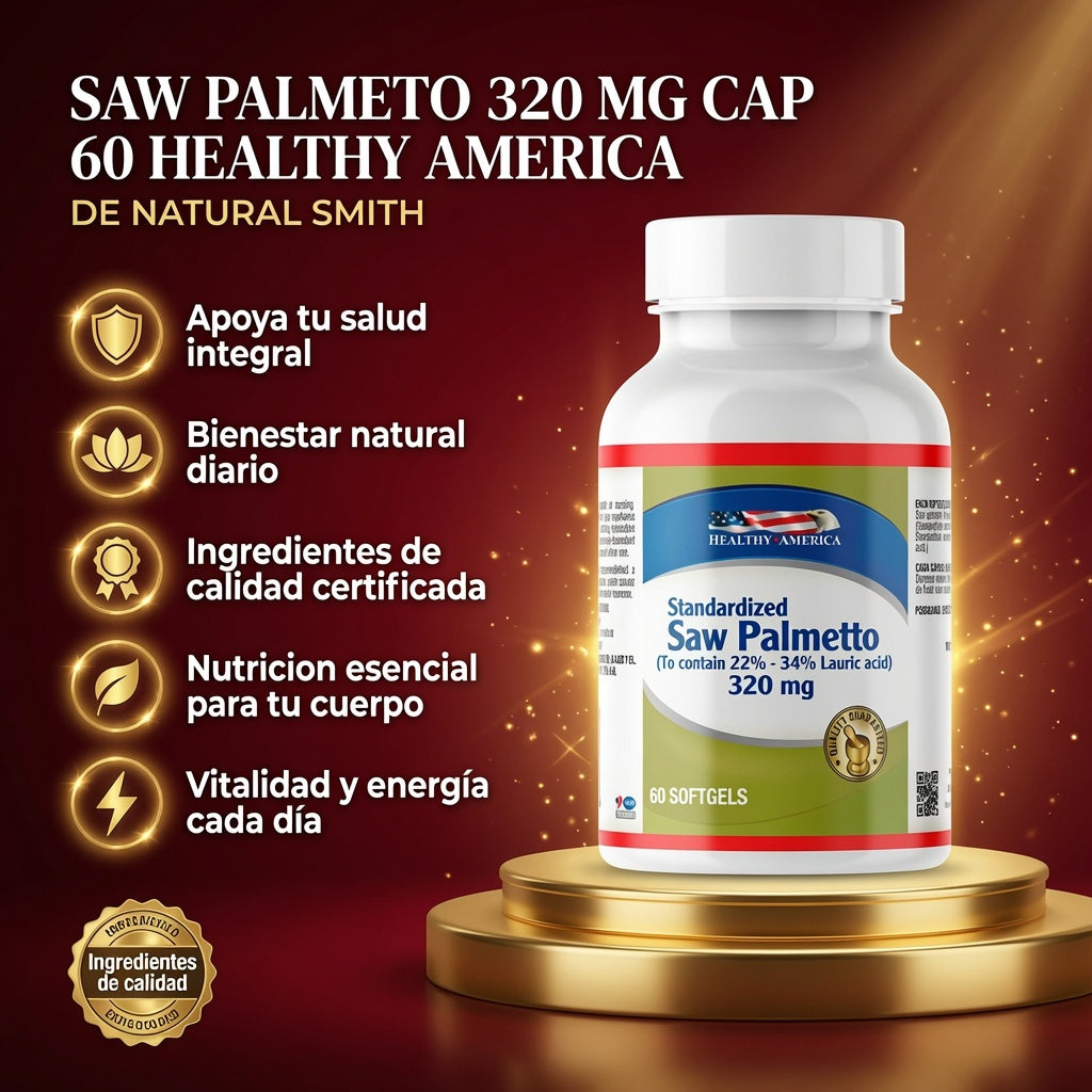 SAW PALMETO 320 MG CAP 60 HEALTHY AMERICA ia_2