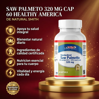 SAW PALMETO 320 MG CAP 60 HEALTHY AMERICA ia_2