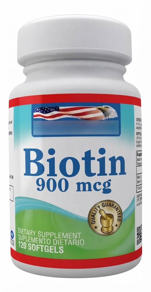 BIOTIN 900CG X120 CAP HEALTHY AMERICA — SKU 001024