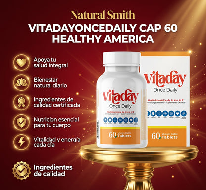 VITADAYONCEDAILY CAP 60 HEALTHY AMERICA ia_2